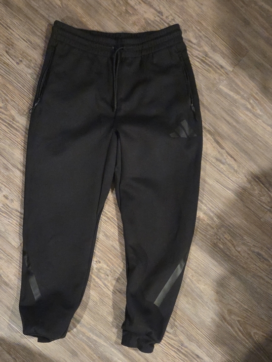 adidas Other - adidas Black Reflective-Trim Jogger Sweatpants